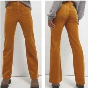 Anthropologie Pilcro Bootcut Corduroy Trousers In Burnt Orange Size 25P